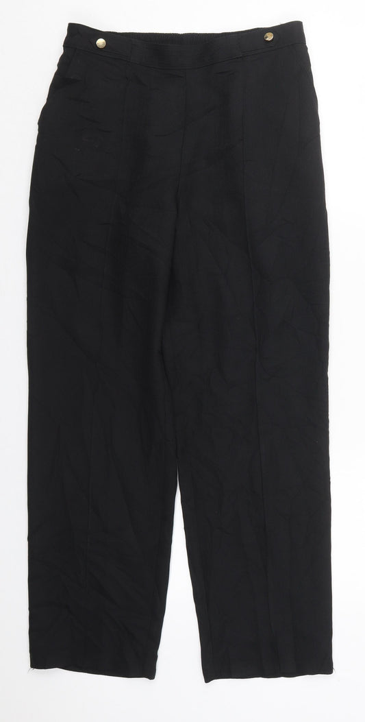 Womens UK Size 10 Marks and Spencer Regular Fit Black Trousers
