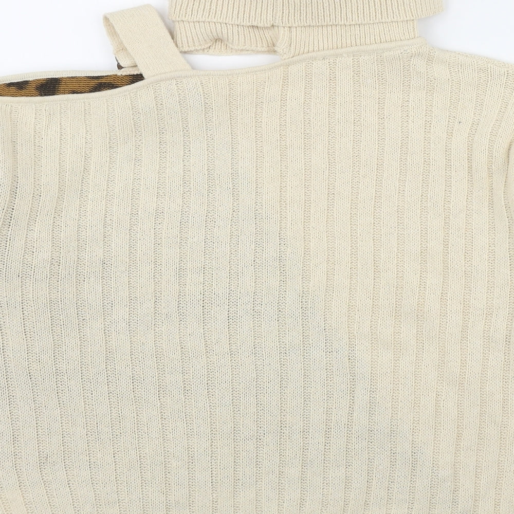 Womens UK Size S Preworn Beige Pullover Jumper