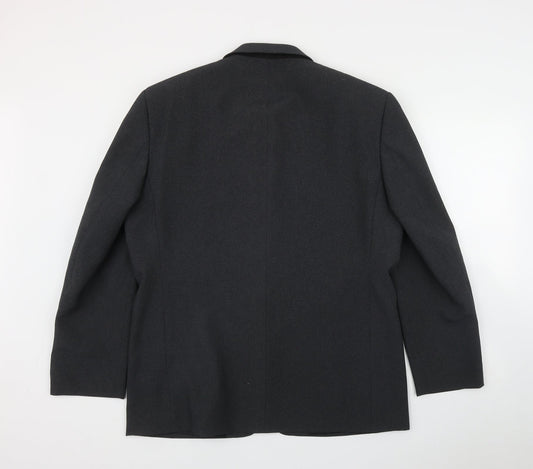 George Mens Grey Polyester Jacket Suit Jacket Size 40