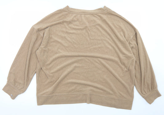 H&M Womens Brown Polyester Pullover Sweatshirt Size L