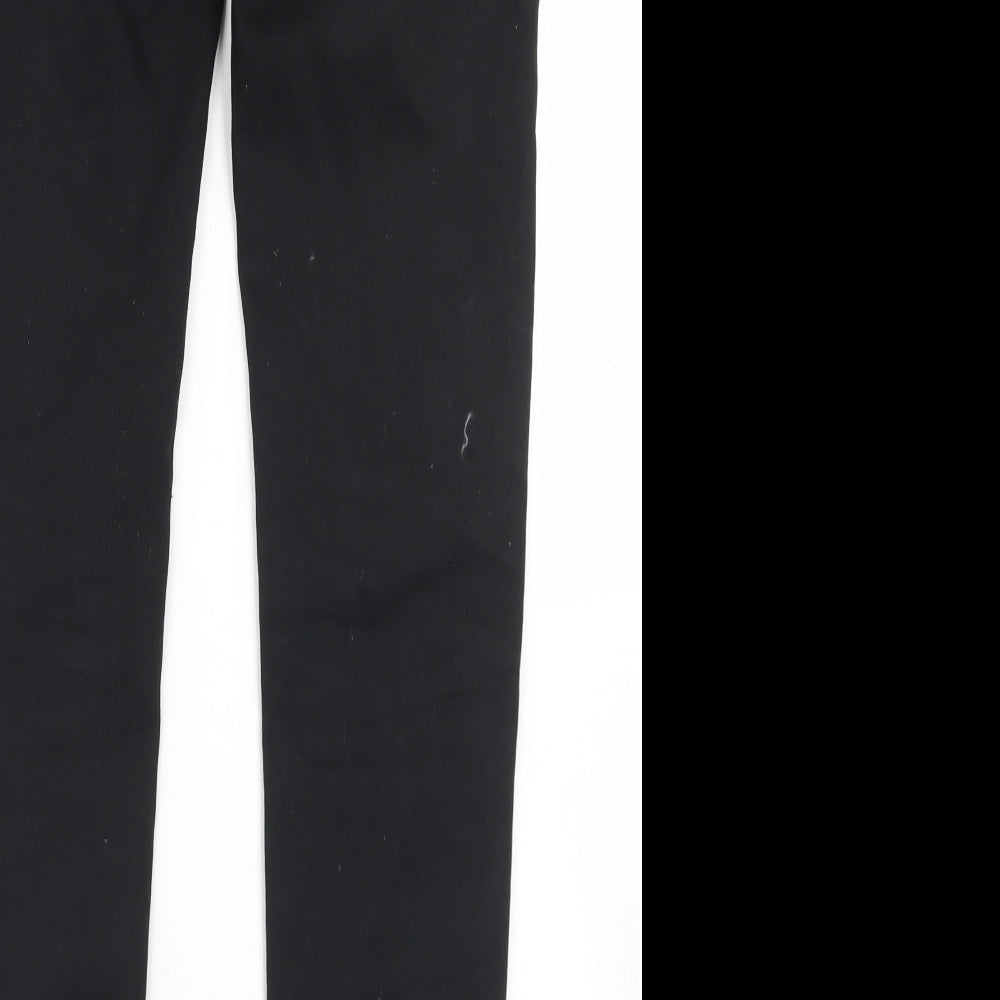 Preworn Womens Black Cotton Skinny Jeans Size 32 in L30 in Regular Button