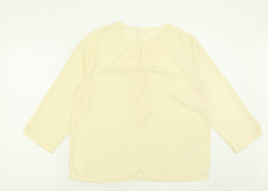Womens UK Size L Saint Tropez Clothing Ivory Basic Blouse