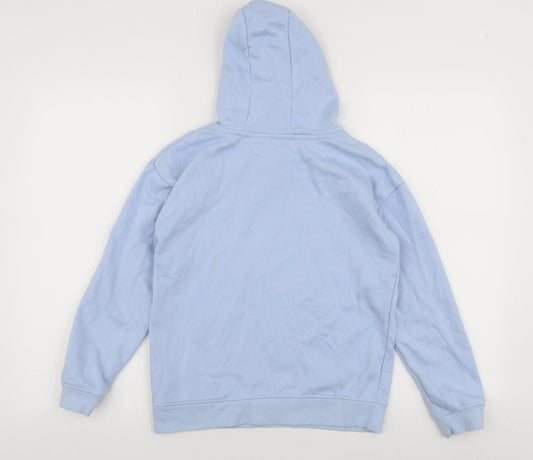 Primark Girls Blue Cotton Pullover Hoodie Size 10-11 Years Pullover - Change