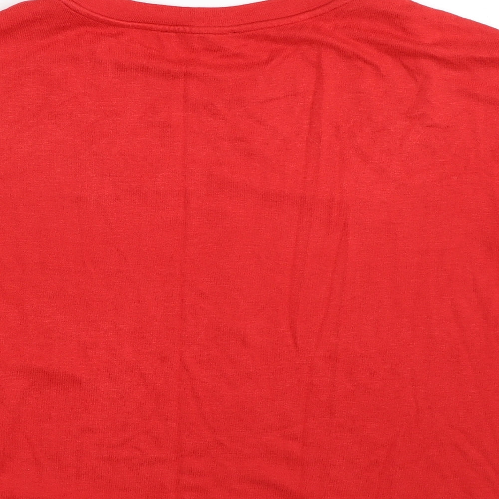 Womens UK Size XS Marks and Spencer Red Pullover Jumper