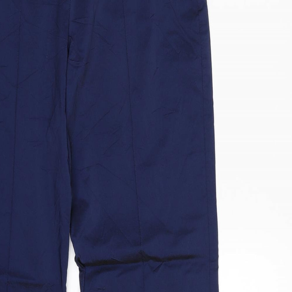 Nicowa Womens Blue Polyamide Trousers Size 14 L31 in Regular Zip