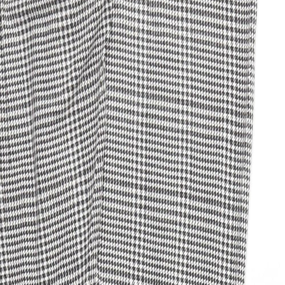 Innocent Womens Black Houndstooth Cotton Capri Leggings Size 12 L28 in