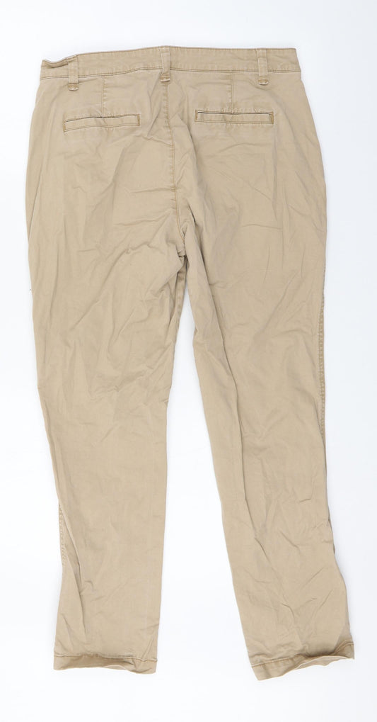Womens UK Size 6 Gap Regular Fit Carrot Beige Trousers