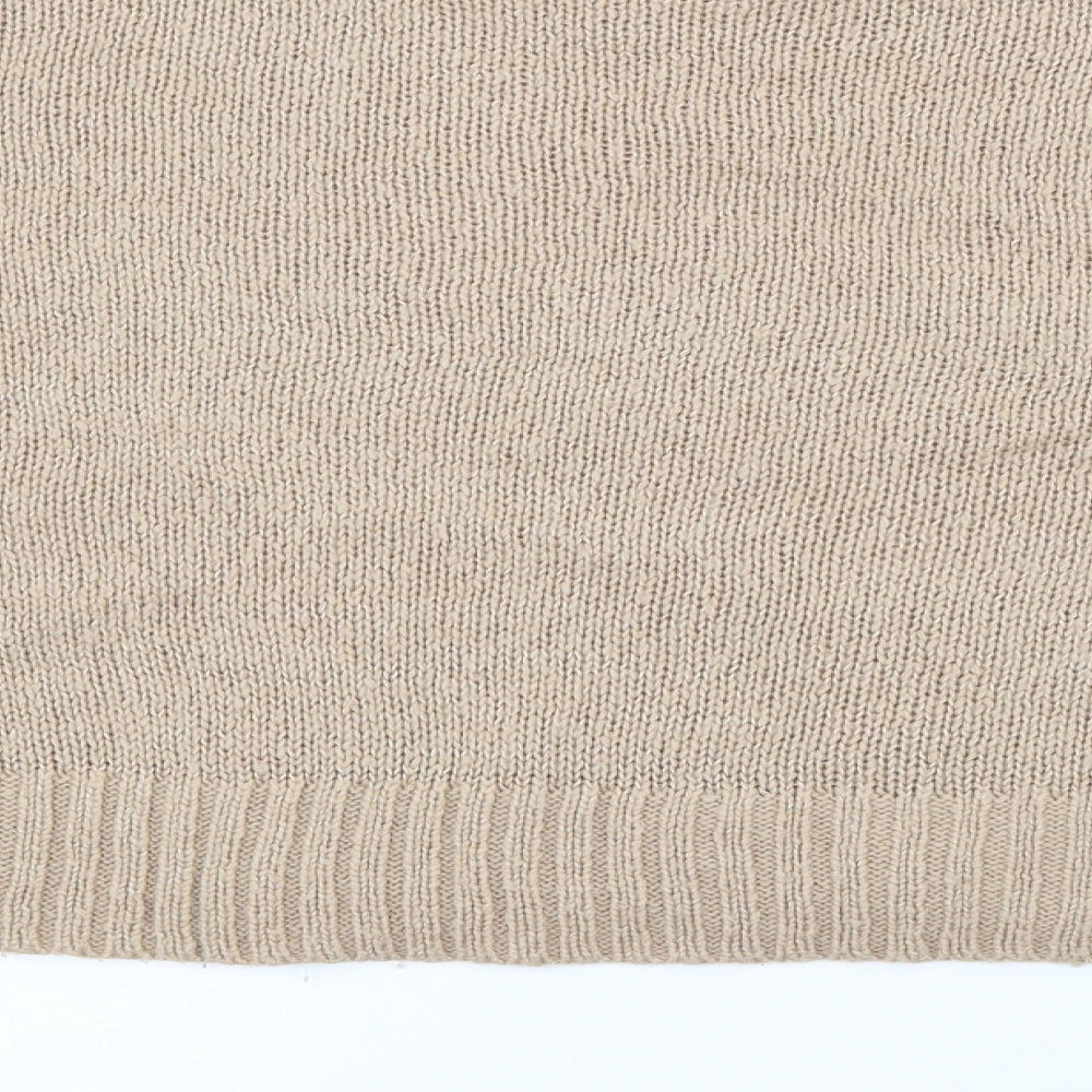 Womens UK Size L New Look Beige Pullover Jumper