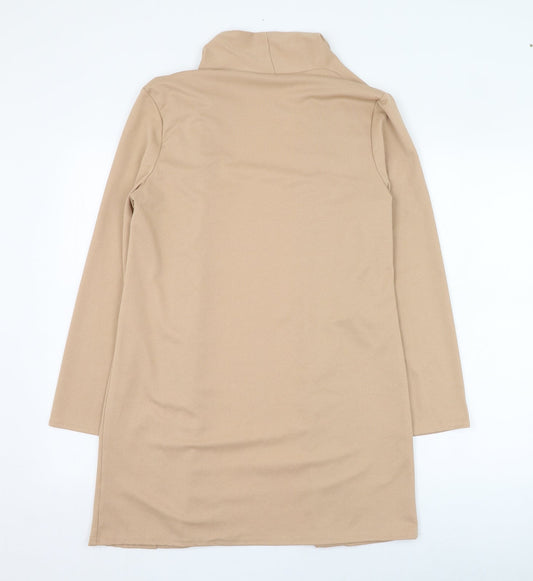 Boohoo Womens Brown Square Neck Polyester Cardigan Jumper Size M