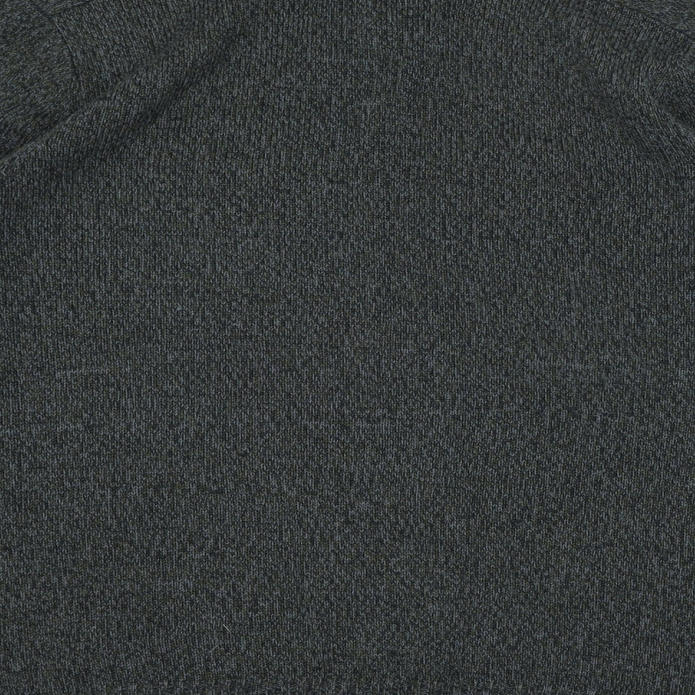 George Womens Green Mock Neck Acrylic Pullover Jumper Size L