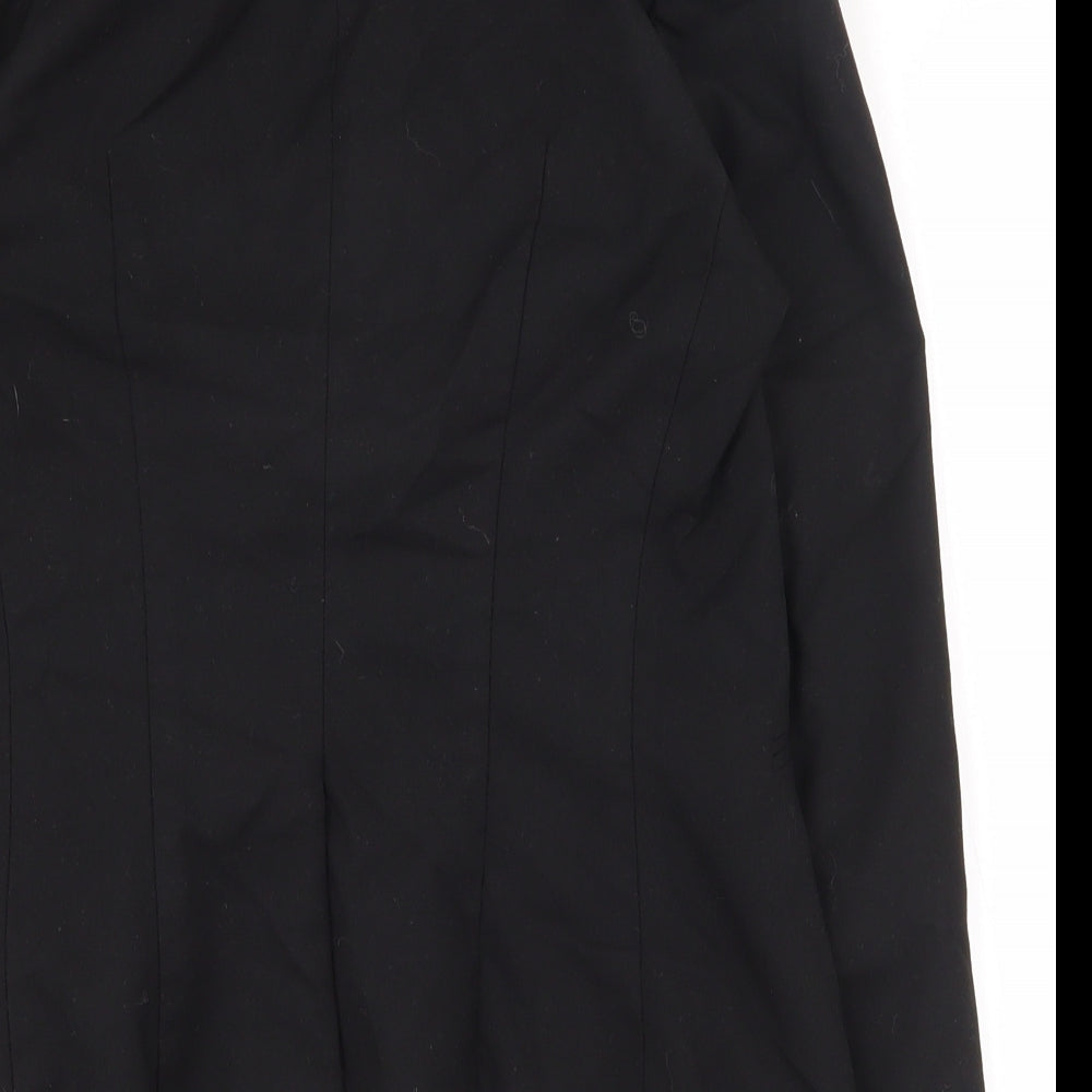 H&M Womens Black Polyester Jacket Suit Jacket Size 10 - Shoulder Pads