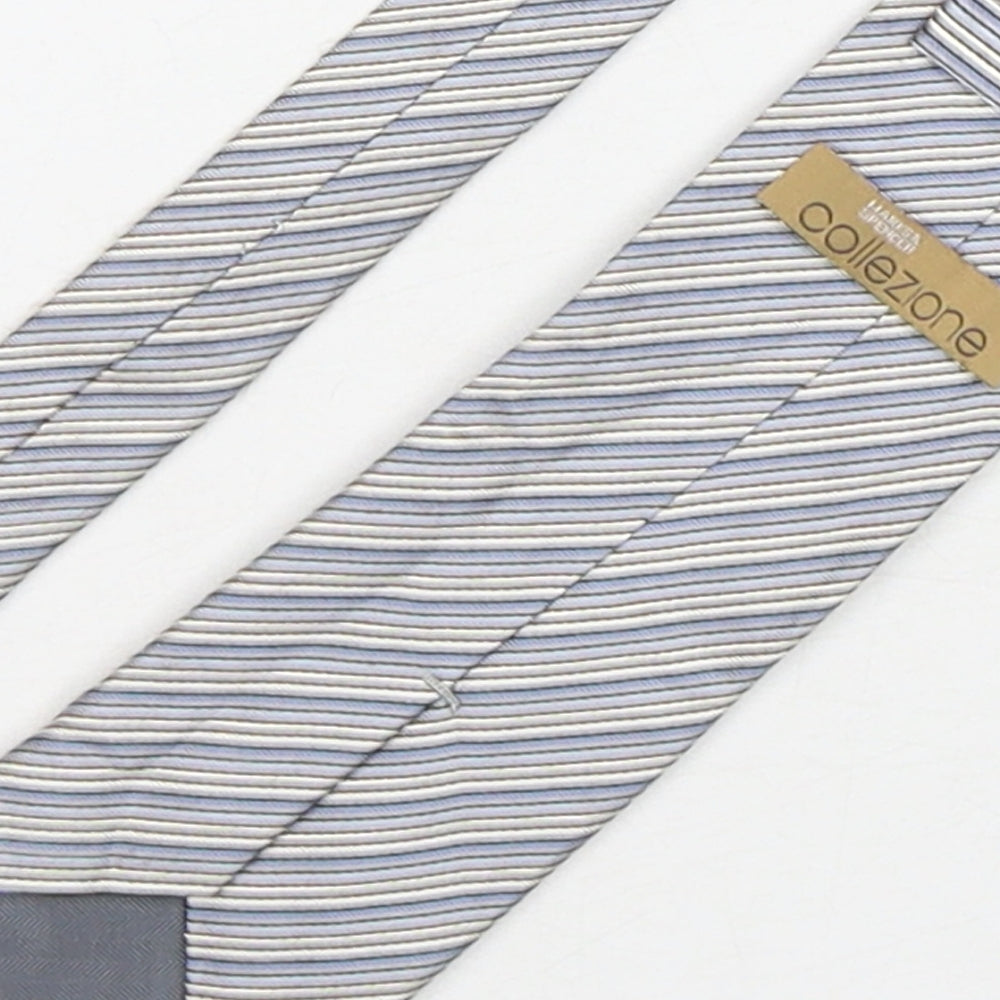 Mens Collezione Multicoloured Striped Pointed Tie