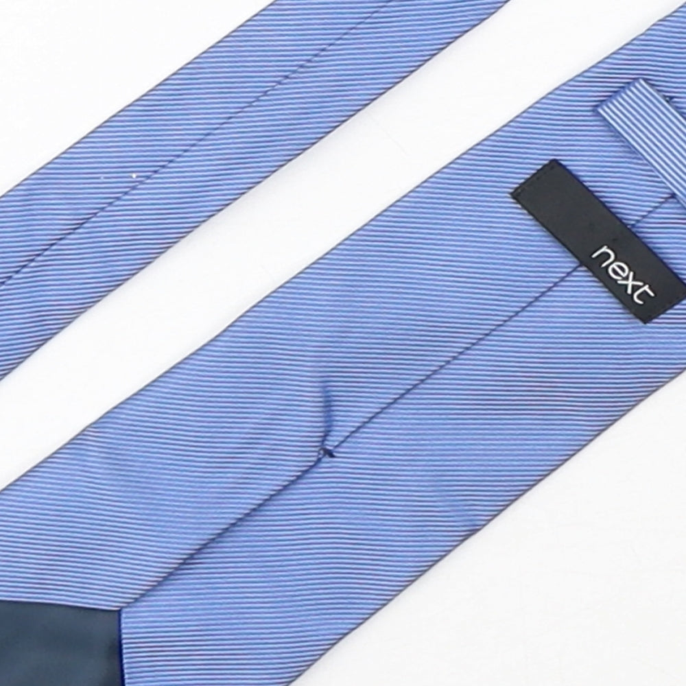 Mens NEXT Blue Striped Pointed Tie