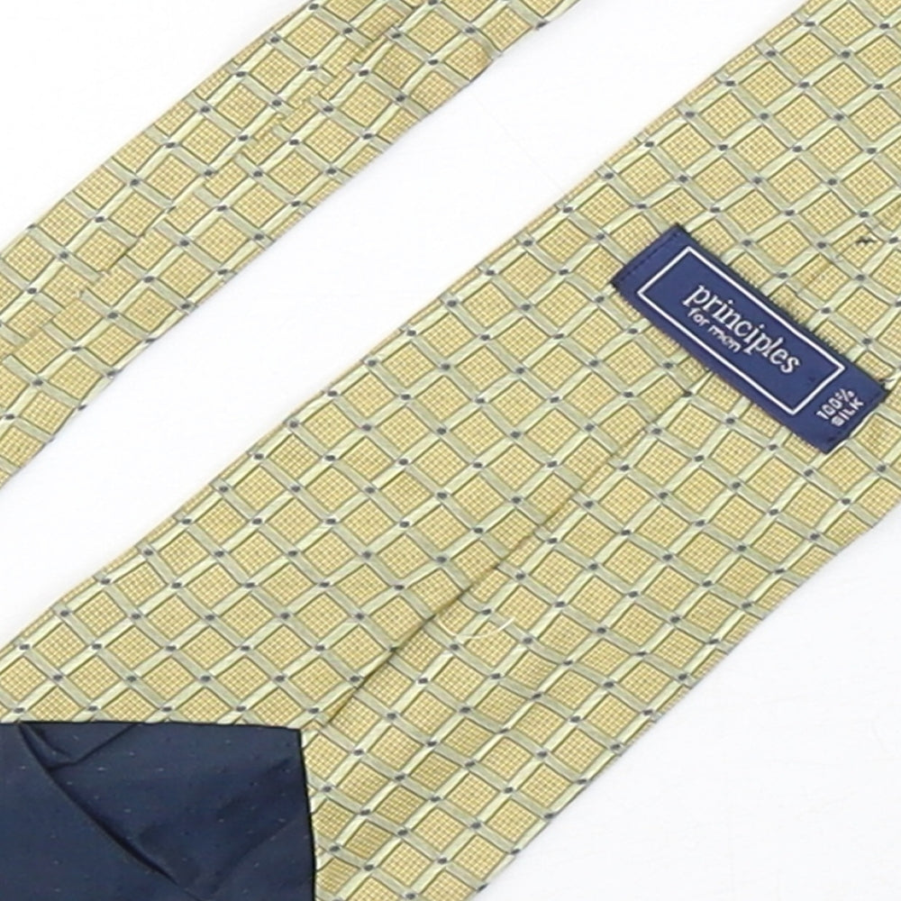 Principles Mens Multicoloured Plaids & Checks Silk Pointed Tie One Size