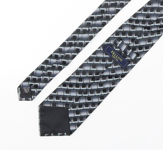 Mens Fellini Multicoloured Geometric Pointed Tie