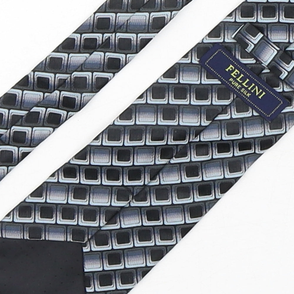 Mens Fellini Multicoloured Geometric Pointed Tie