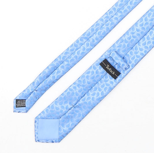 Tie Rack Mens Blue Paisley Polyester Pointed Tie One Size