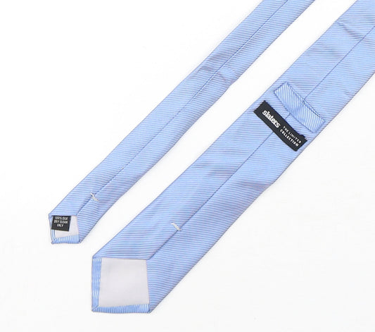 Slaters Mens Blue Silk Pointed Tie One Size