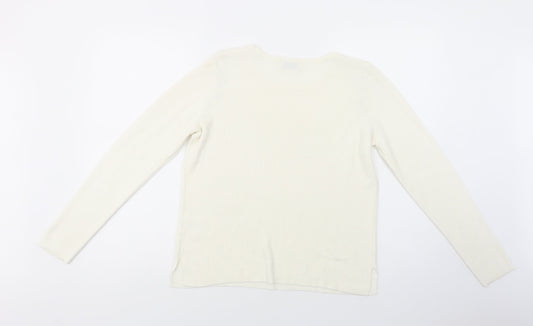 Womens UK Size S Papaya Ivory Pullover Jumper