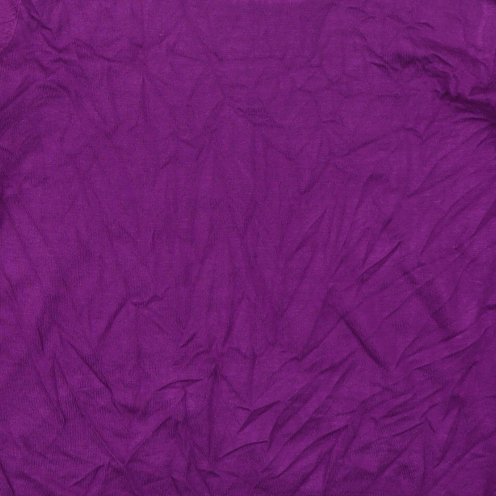 George Womens Purple Crew Neck Viscose Pullover Jumper Size 12
