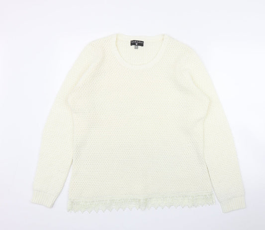 Womens UK Size M Originals Knitwear Ivory Pullover Jumper