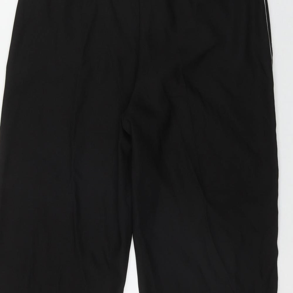F&F Womens Black Polyester Trousers Size 12 L22 in Regular Zip