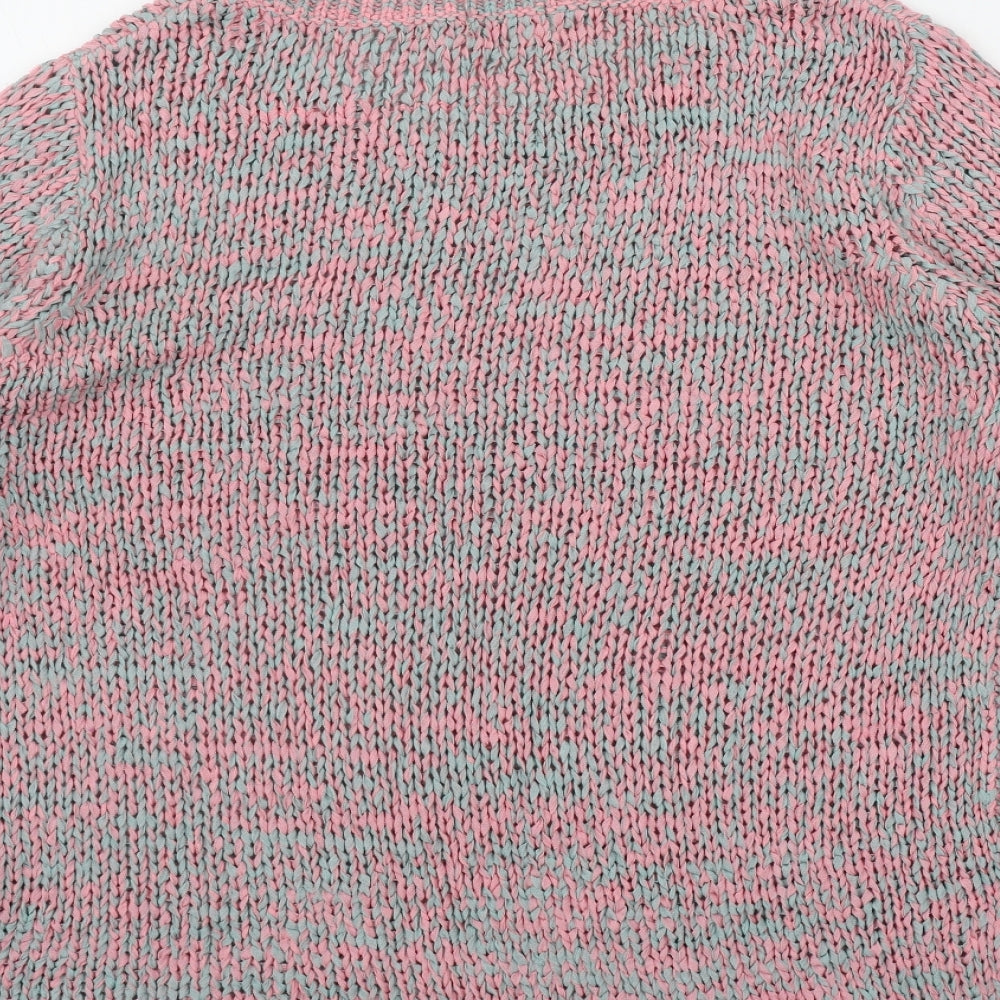 F&F Womens Pink Round Neck Acrylic Pullover Jumper Size 14