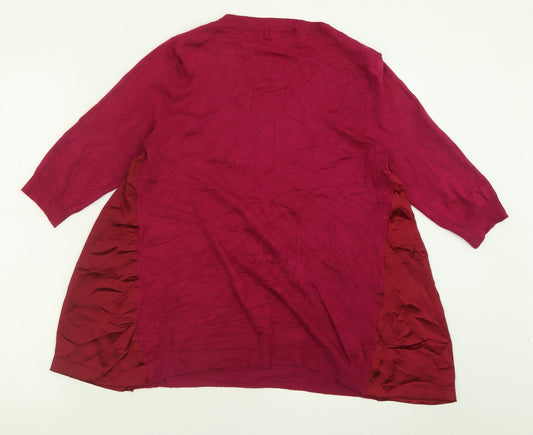 TU Womens Pink Crew Neck Viscose Pullover Jumper Size 12