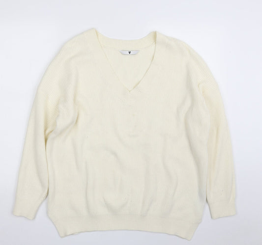Womens UK Size 14 Very Ivory Pullover Jumper