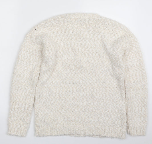 Womens UK Size M Amara Reya Beige Pullover Jumper
