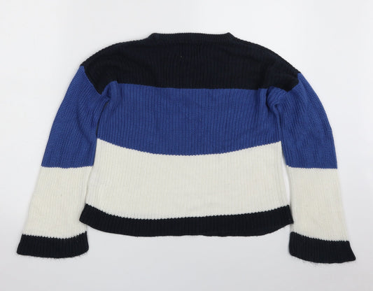 Womens UK Size M Papaya Multicoloured Pullover Jumper