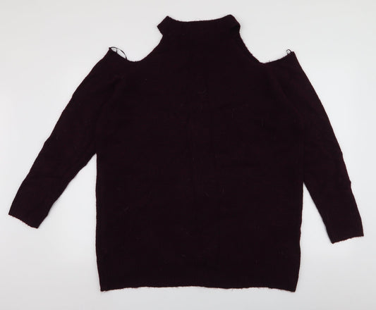 Womens UK Size L New Look Purple Pullover Jumper