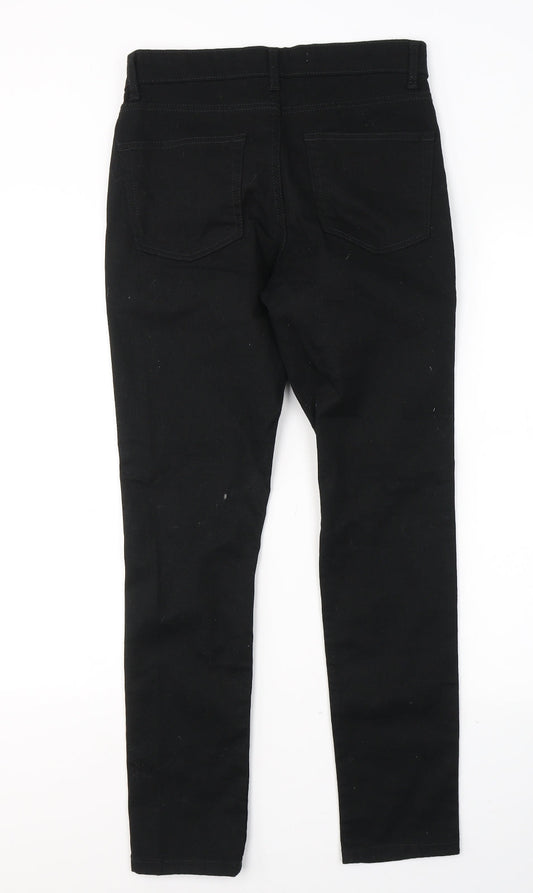 New Look Womens Black Cotton Skinny Jeans Size 30 in L30 in Regular Button
