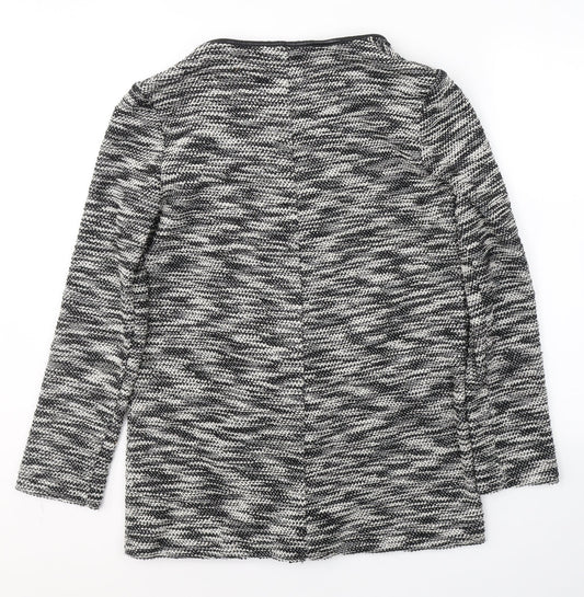 George Womens Beige V-Neck Herringbone Polyester Cardigan Jumper Size 12