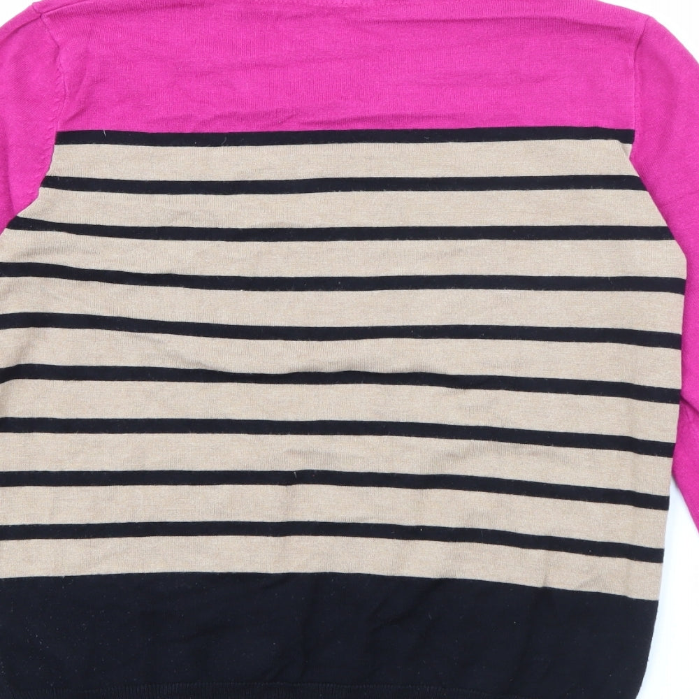 Womens UK Size 14 M&Co Pink Pullover Jumper