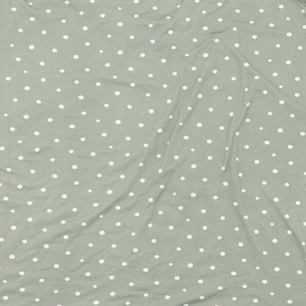 Primark Womens Green Polka Dot Polyester Basic T-Shirt Size 4 Round Neck - Loungewear