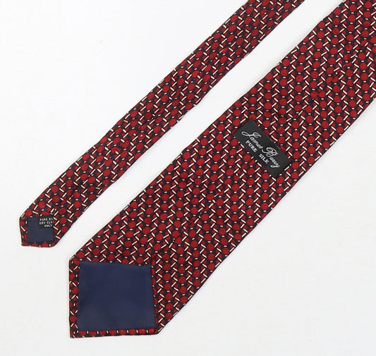 James Barry Mens Multicoloured Geometric Silk Pointed Tie One Size