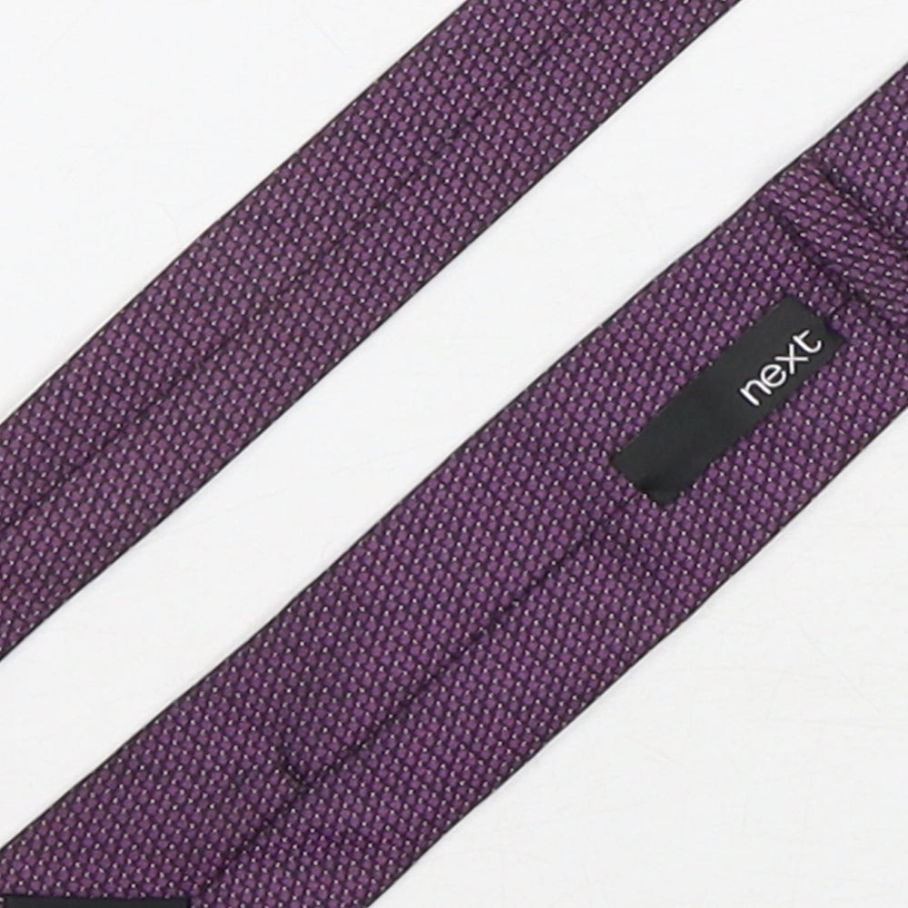 Mens NEXT Purple Geometric Pointed Tie