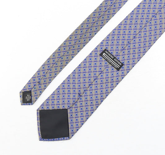 Jacques Estier Mens Multicoloured Geometric Polyester Pointed Tie One Size