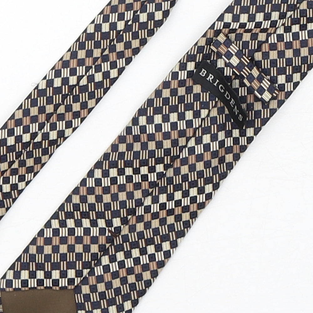 Brigdens Mens Multicoloured Plaids & Checks Silk Pointed Tie One Size
