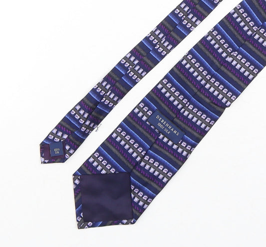 Mens Debenhams Multicoloured Geometric Pointed Tie