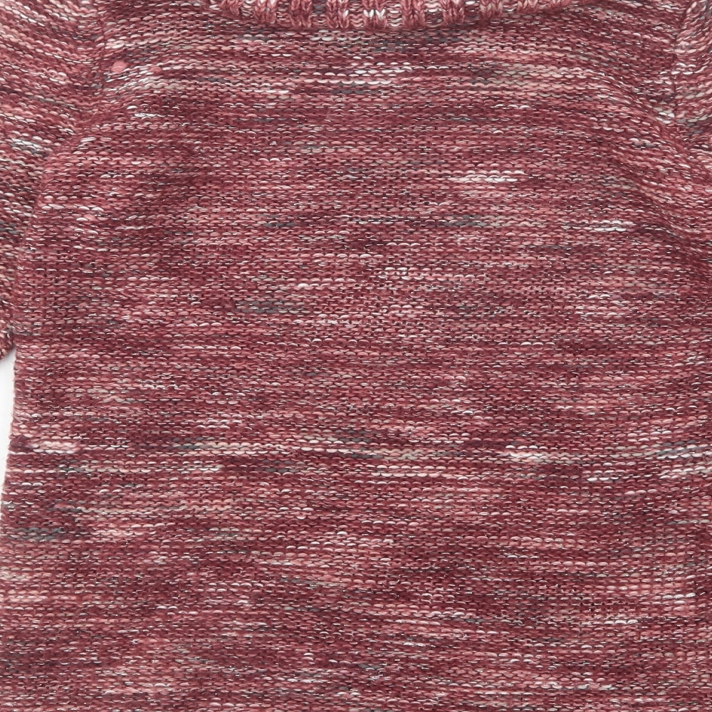 Colours of The World Womens Purple Roll Neck Acrylic Pullover Jumper Size XS