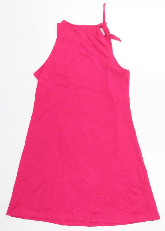 Gap Womens Pink Polyester Tank Dress Size XS Round Neck Pullover