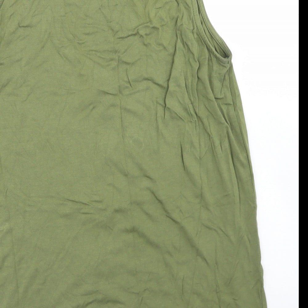 Womens UK Size 6 ASOS Green Basic Tank