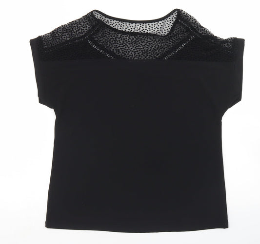 Womens UK Size 10 Amaryllis Black Basic Blouse