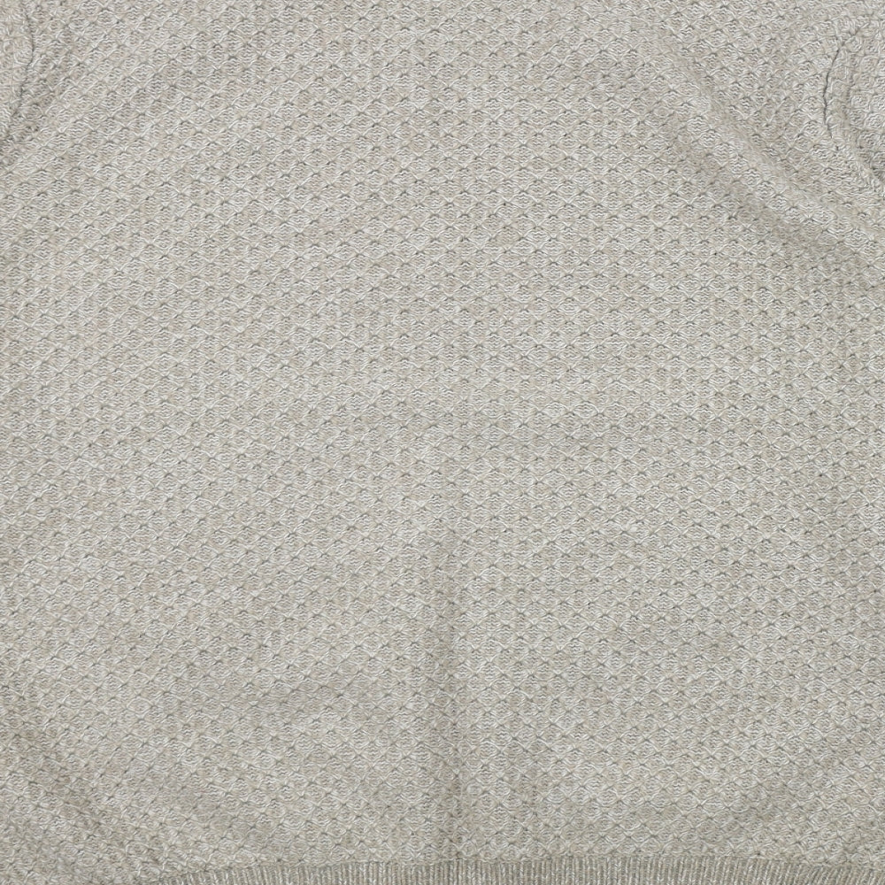Marks and Spencer Mens Beige Round Neck Acrylic Pullover Jumper Size 2XL