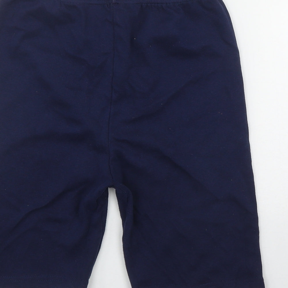 Preworn Womens Blue Cotton Biker Shorts Size S L7.5 in Regular Pull On