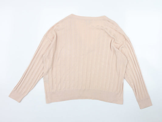 Womens UK Size M Topshop Pink Pullover Jumper
