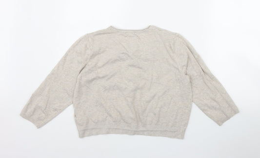 Womens UK Size L H&M Beige Cardigan Jumper