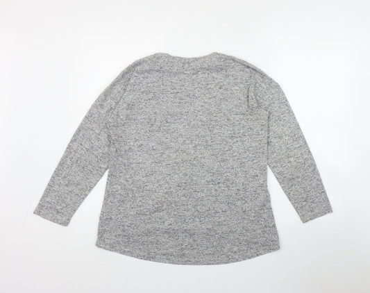 Womens UK Size 12 Peacocks Grey Pullover Jumper